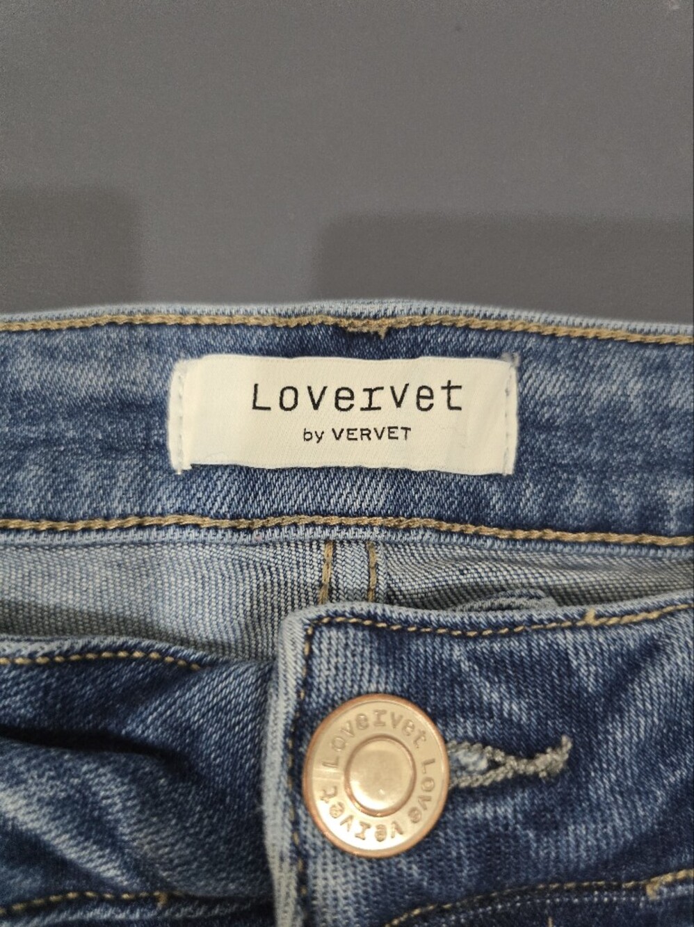 Lovervet by Vervet Size 18 Flare Jeans Distressed Raw Hem Stretch